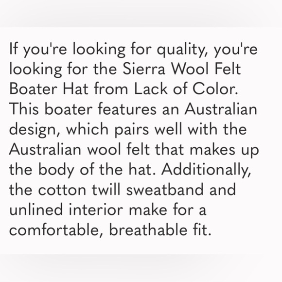 Lack Of Color Felt Wool Sierra Boater Hat - Picture 6 of 8